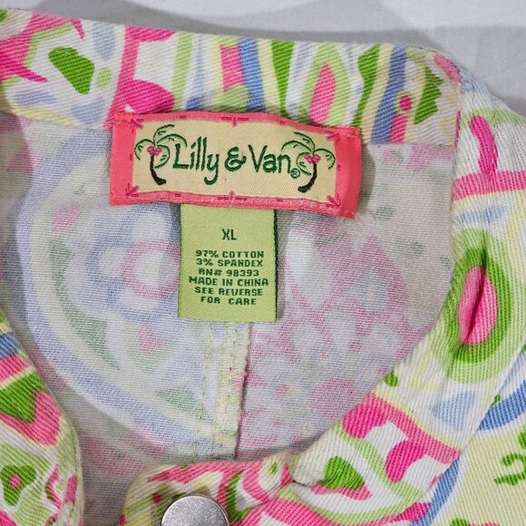 Lilly & Van Womens Paisley Cotton Blend Button-Up Jacket XL Multicolor - Picture 3 of 6
